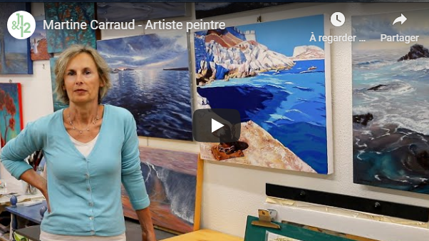 Martine Carraud artiste peintre contemporain nous présente son atelier d'Allauch et quelques unes de ses oeuvres les plus récentes